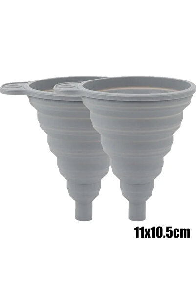Choice Grey-Large 2Pcs Foldable Car Engine Funnel Silicone Liquid Funnel Washer Fluid Change Portable Car E