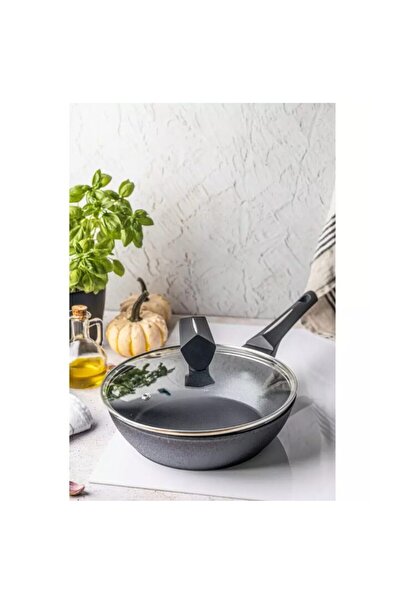 Klausberg Tigaie din aluminiu, cu capac, marmorata, 28cm,