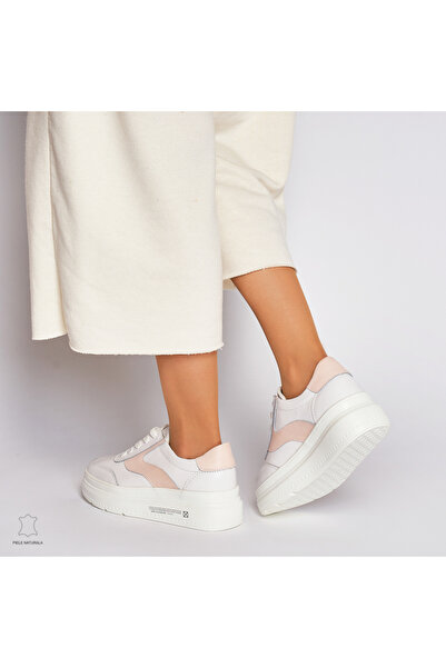 ANGEL BLUE Women's Casual Shoes Made of Leather Multicolor CRL0041 White pink