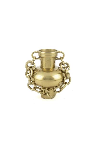 Mikasa Moor Antik Gold Zincirli Metal Vazo 20x27cm