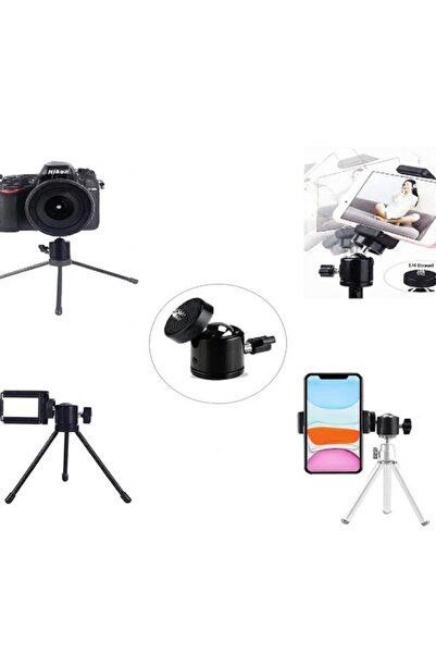 CAILON 360 Derece Dönebilen Metal Mafsal Aparatı 1/4 Tripod Slr Kamera Için