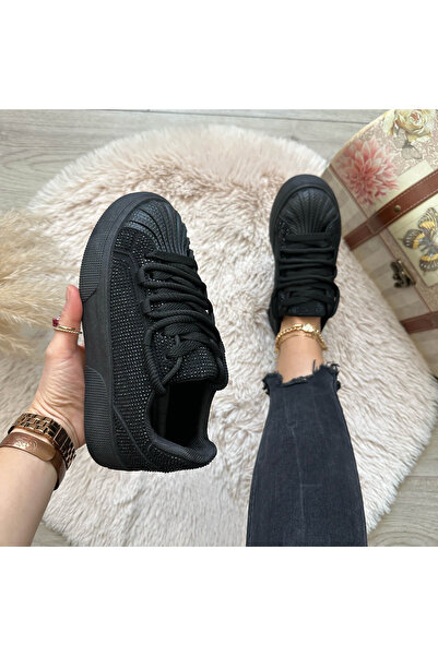 Casual Women's sneakers made of eco-leather, casual, BL575, Black