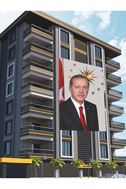 Özel Flama Bayrak CUMHUR BAŞKANI RECEP TAYYİP ERDOĞAN RTE POSTER BAYRAK FLAMASI RAŞEL KUMAŞ 200X300CM