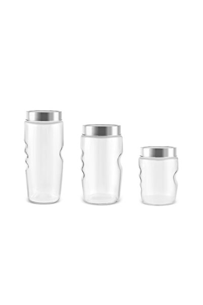 Karaca Sunset 3-Piece Glass Storage Container Transparent
