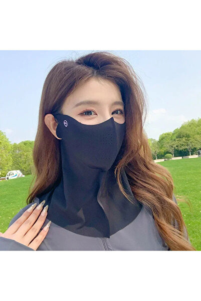 Choice وشاح للرقبة من الحرير الجليدي للنساء باللون الأسود للحماية من الأشعة ف...