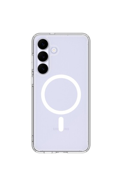Spigen Galaxy S25 FE ince Kılıf Ultra Hybrid MagFit Clear White Şeffaf Kapak ...