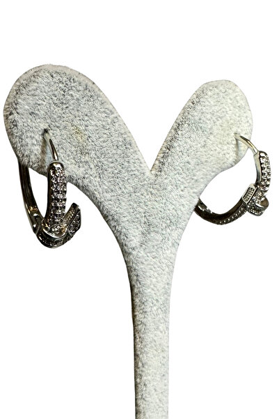 Uretti - Irem 3914 Zircon Stone Nail Model Steel Earrings