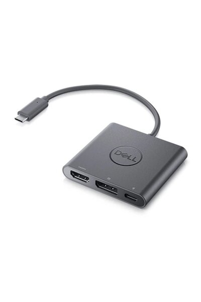 Dell Adaptor USB-C la HDMI/DisplayPort, 10 cm, 4K HDR, Negru