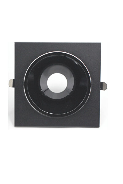TM Single recessed square roof frame, black color with black reflector, 16cm x 16cm