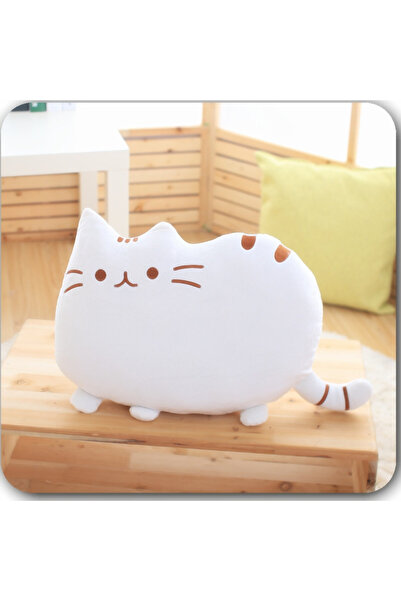 Choice وسادة قطط كاواي بيضاء مقاس 40 × 30 سم مع قطن البولي بروبيلين داخل البس...