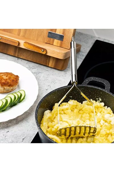 Kinghoff Zdrobitor legume si fructe, pentru piure, inox, 28cm ,