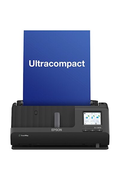 EPSON Scaner WorkForce ES-C380W, A4, 600 dpi, 30 ppm, ADF, USB, Wireless, Negru