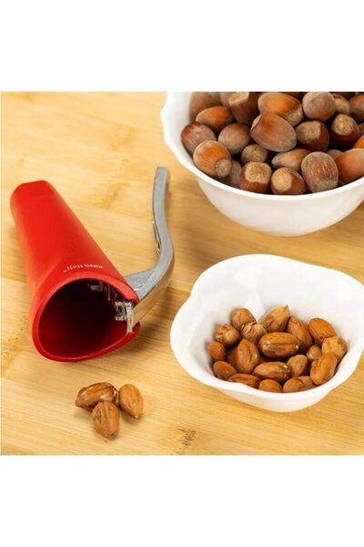Kinghoff Spargator de nuci manual, rosu,