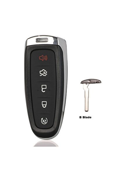 Choice حافظة مفاتيح سيارة عن بعد من Jingyuqin بخمسة أزرار من طراز B لسيارات Ford Explorer Edge Escape Flex Taurus