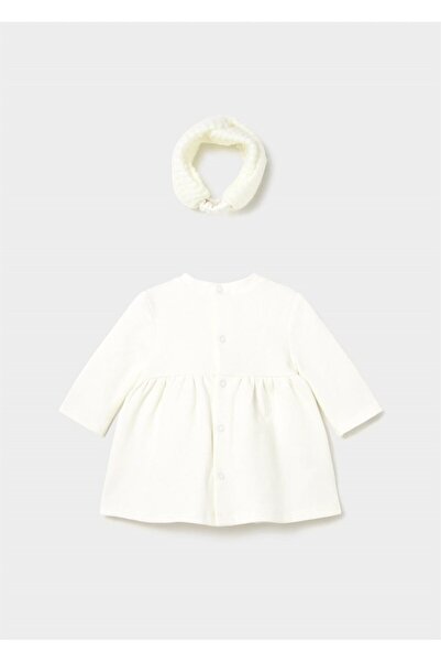 MAYORAL Baby Girl Dress with Headband Ecru 2803
