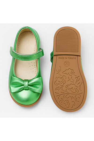 Lika Girl's Shiny Orthopedic Ballet Shoes Pistachio Green