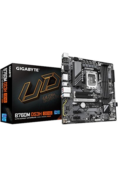 Gigabyte Placă de bază B760M DS3H GEN5, LGA 1700, DDR5, mATX, Negru