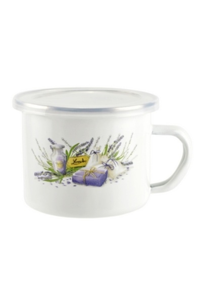 Perfect Home Enamel mug with lid 0.5 L