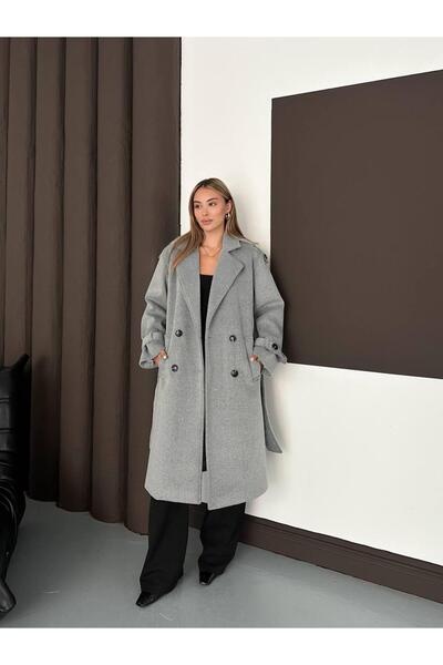 ALVOR Long Cashmere Coat Belted Buttoned Premium Coat New Season Outerwear