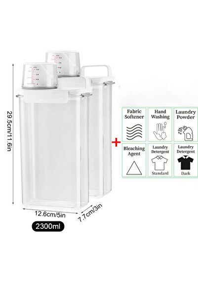 Choice 2x2300ml with labels 1100/1800/2300Ml Refillable Laundry Detergent Dis...