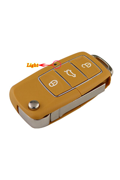 Choice Brown YIQIXIN Flip Car Key Shell For VW Jetta Golf Passat Beetle Polo Bora Volkswagen 3 Buttons Fold