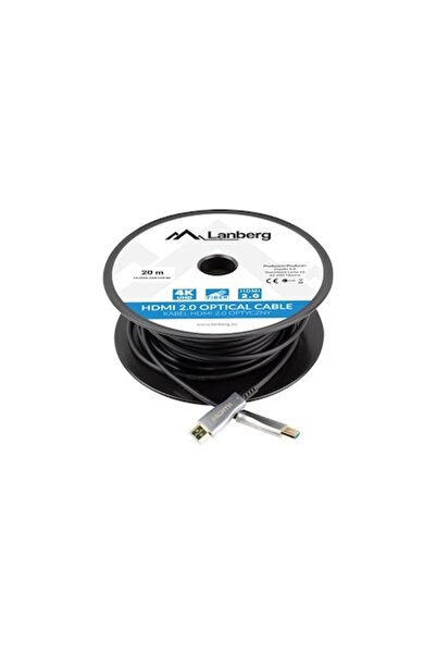 Lanberg Cablu HDMI, 20 m, Tip A, Negru/Argintiu
