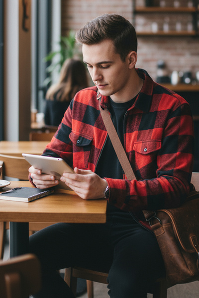 modacix Kışlık Fermuarlı Kırmızı Ekose Oduncu Erkek Gömlek