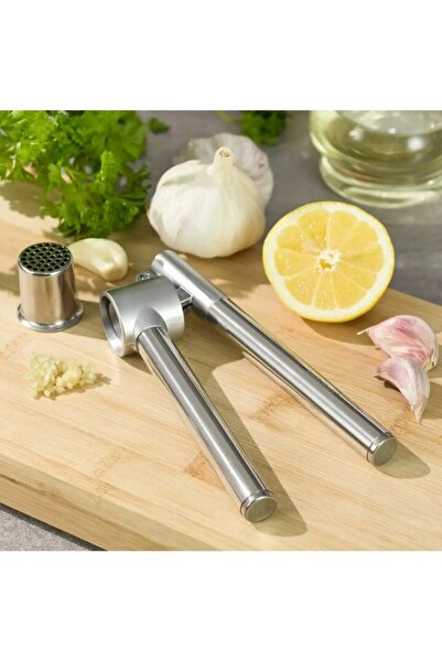 Kinghoff Presa de usturoi, inox, 15.5 cm,