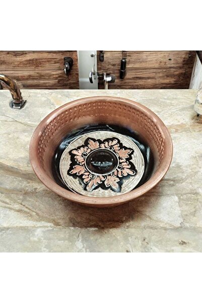 Bakır Center Căniță de baie turcească din cupru, brodata, dimensiune mică, 15...