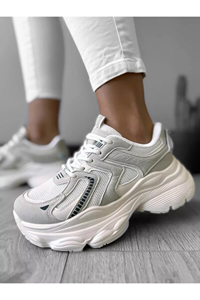 Casual Women's sneakers made of Eco-leather, casual, LA235, Beige