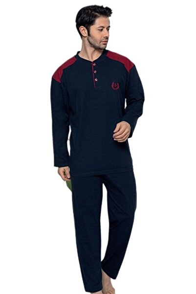 bipamuk Dario Monte Winter Interlock Fabric Large Size Men's Pajama Set 3Xl–5Xl
