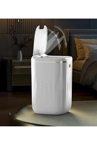 Gadgetry White Automatic Sensor Trash Can with LED, anti-odor lid, white, 20L