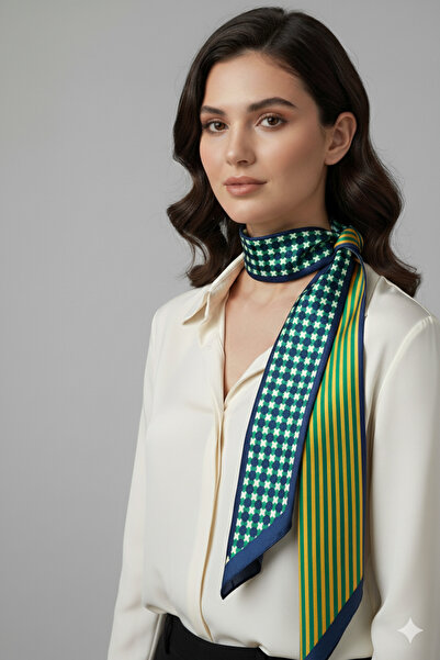 nehir eşarp Çift Taraflı Uzun Kravat Fular