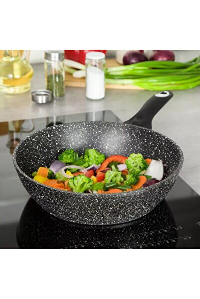 Klausberg Tigaie aluminiu, marmorata, neagra, 24 cm