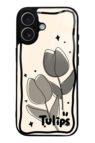 Spoyi iPhone 17 Compatible Tulips Design Glossy Phone Case