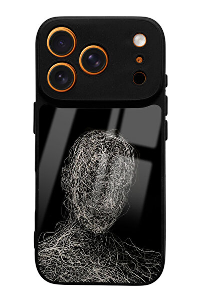 Spoyi Glossy Phone Case with Draw Silhouette Design Compatible with iPhone 17 Pro