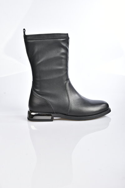 MEMORY Basic Series - Hakiki Deri – Streç - 2,5 Cm Tabanlı Deri Şık Bot MS216219