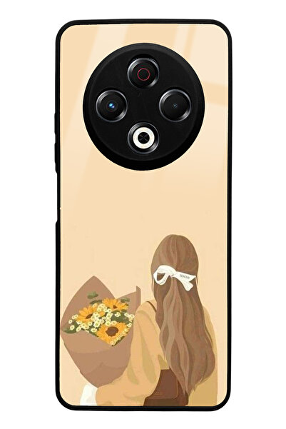 Spoyi Spark 30 Compatible Floral Girl Design Glossy Phone Case