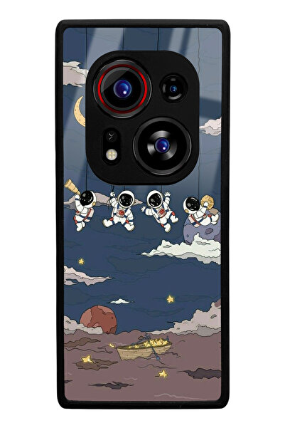 Spoyi Tecno Phantom X2 Pro Compatible Glossy Phone Case with Astronaut Design