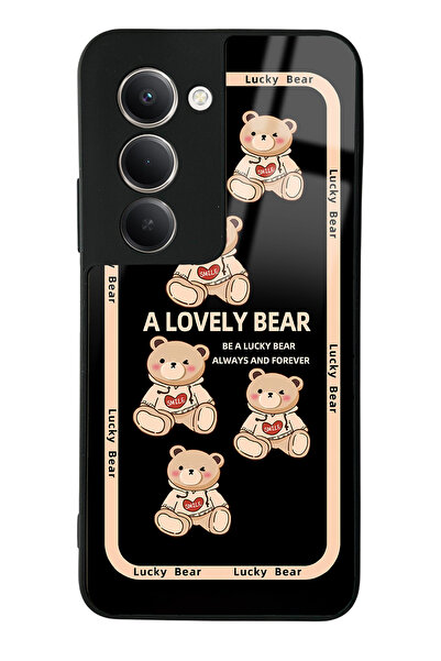 Spoyi حافظة هاتف لامعة بتصميم الدب المحظوظ لهاتف شاومي ريدمي 15