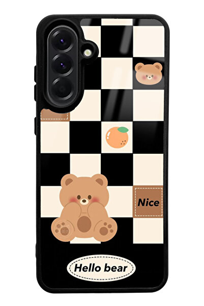 Spoyi Samsung A56 Compatible Hello Bear Design Glossy Phone Case