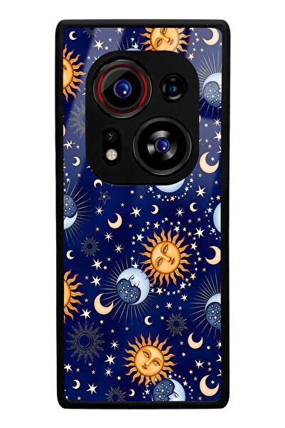 Spoyi Tecno Phantom X2 Pro Compatible Moon Sun Pajama Design Glossy Phone Case