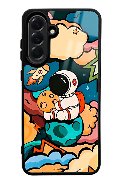 Spoyi Samsung A56 Compatible Baby Astronaut Design Glossy Phone Case