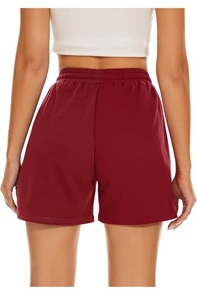 OEM HAPYWER women's shorts, size XL, cotton, high waist, red