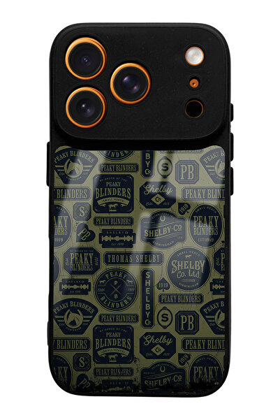 Spoyi iPhone 17 Pro Compatible Peaky Blinders Wallpaper Design Glossy Phone Case