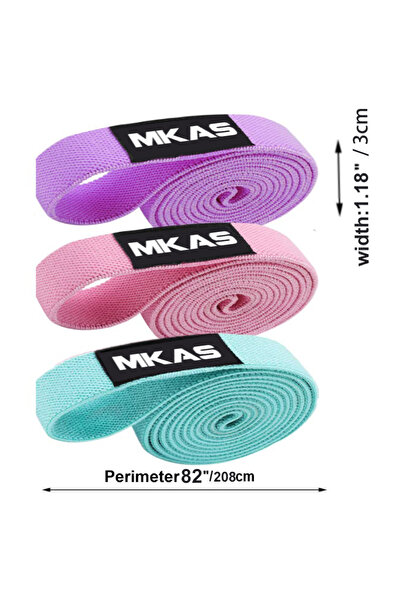 Choice SET B MKAS Long Resistance Loop Band Set Unisex Fitness Yoga Elastic B...