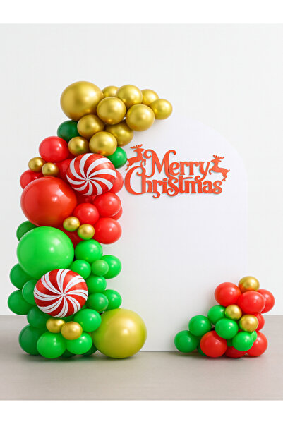 party mix Christmas New Year Balloon Set 65-Piece Set – Merry Christmas Party...