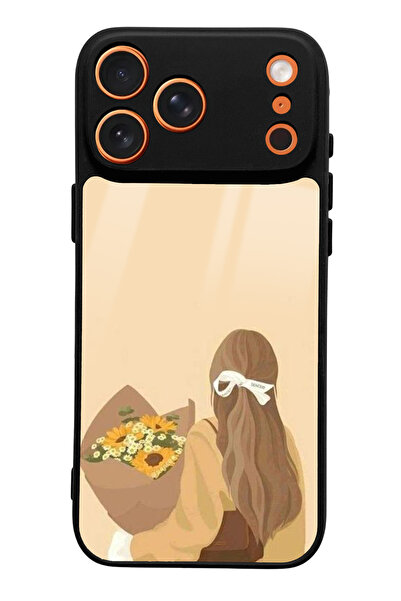 Spoyi iPhone 17 Pro Max Glossy Phone Case with Floral Girl Design