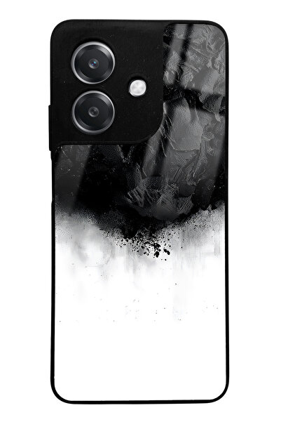 Spoyi Oppo A3 Compatible Black Smoke Design Glossy Phone Case