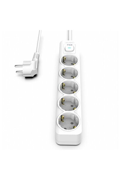 Inca IPW-44GB3 5 port Akım Korumalı Led Tuşlu Priz 3M - Beyaz